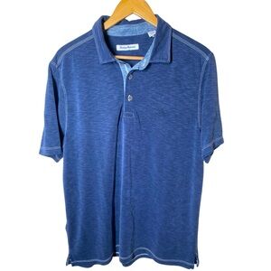 Men's Tommy Bahama Tencil Polo Shirt Large Blue